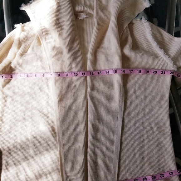 Michael Kors Open Fly Away Fringed Cardigan - Picture 6 of 8